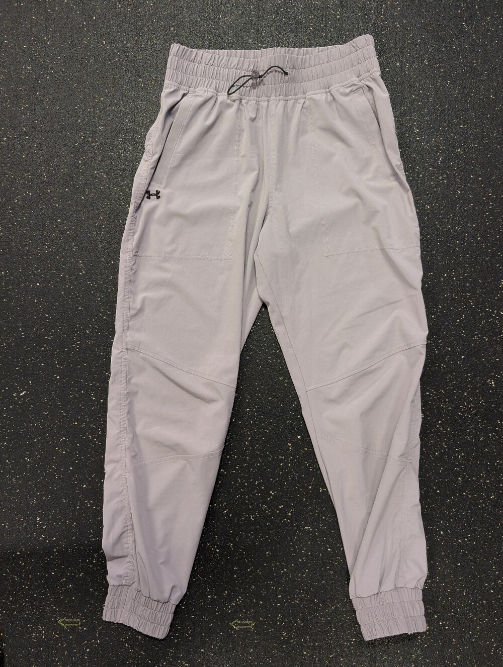 Under Armour Women's Athlete Recovery Woven Pants Small Loose Gray/Purple